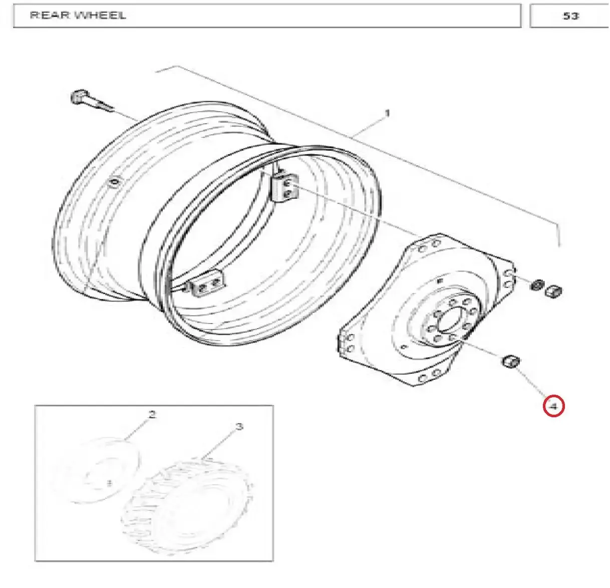 Diagram reference for Millat Massey Ferguson Tractor Spare Part NUT 150071180004 - Massey Ferguson tractor spare part