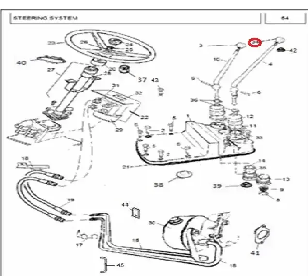Diagram reference for Millat Massey Ferguson Tractor Spare Part 00 KNOB GEAR 186240016041116041 - Massey Ferguson tractor spare part