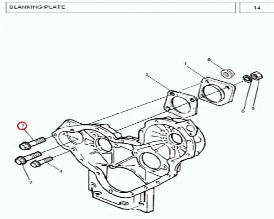 Diagram reference for Millat Massey Ferguson Tractor Spare Part 8 SCREW 1831881183188 - Massey Ferguson tractor spare part