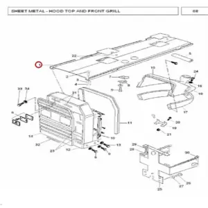 Millat Massey Ferguson Tractor Spare Part HOODTOP 24023330123310 F - Massey Ferguson tractor spare part