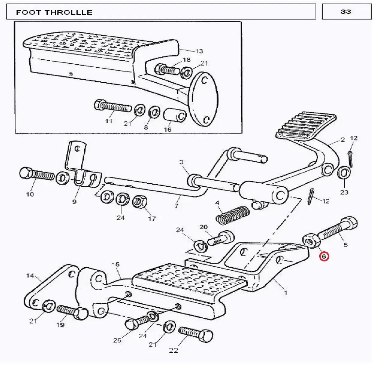 Diagram reference for Millat Massey Ferguson Tractor Spare Part JAM NUT 51618 FOOTTHROTTLE 24013087113087 - Massey Ferguson tractor spare part