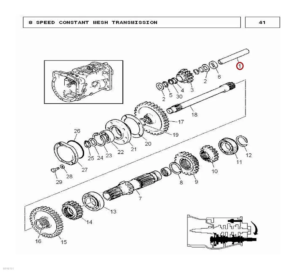 Millat Massey Ferguson Tractor Spare Part SHAFT BIGREVERCE 120041180445 - Massey Ferguson tractor spare part