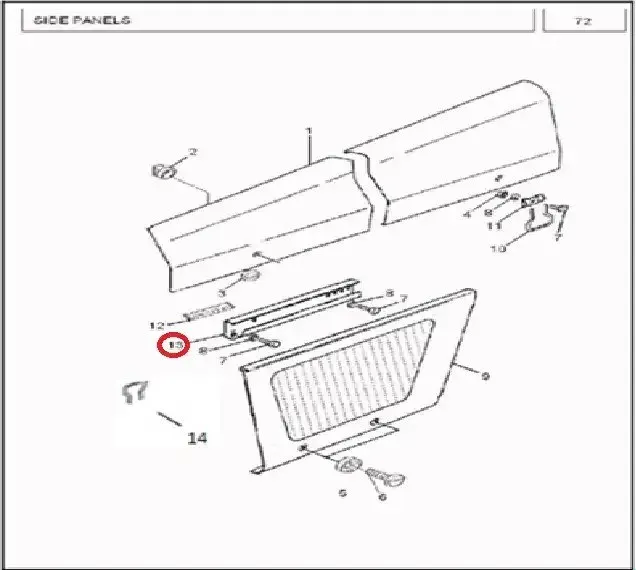 Diagram reference for Millat Massey Ferguson Tractor Spare Part SIDECHANNELRH - Massey Ferguson tractor spare part
