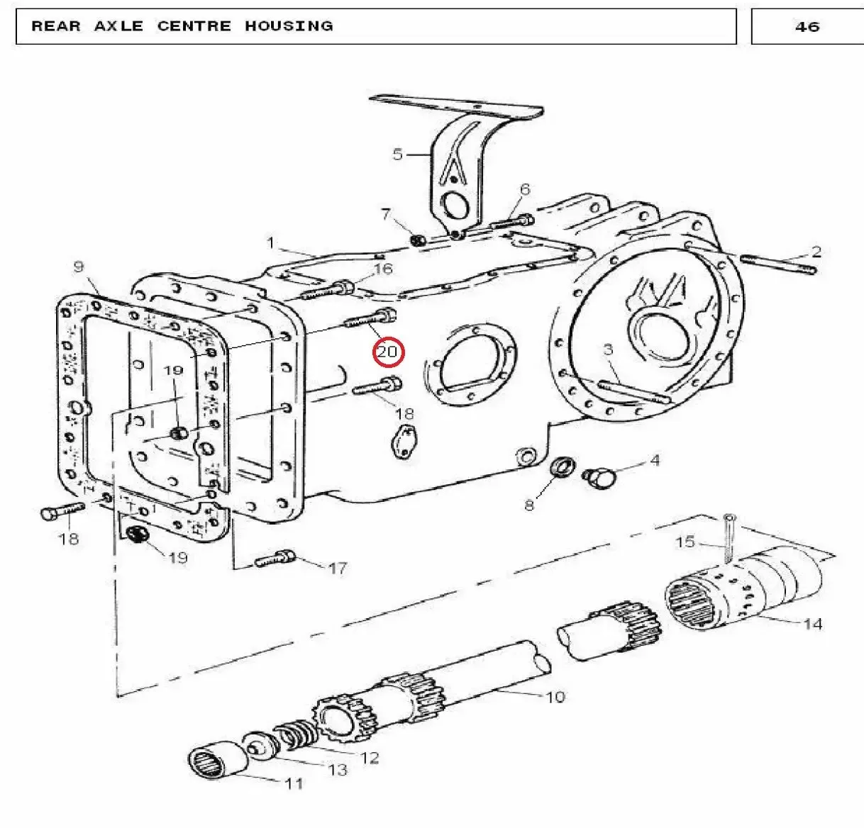 Diagram reference for Millat Massey Ferguson Tractor Spare Part BOLT 71614 UNC 2 AL 35 MM 50013150013 - Massey Ferguson tractor spare part
