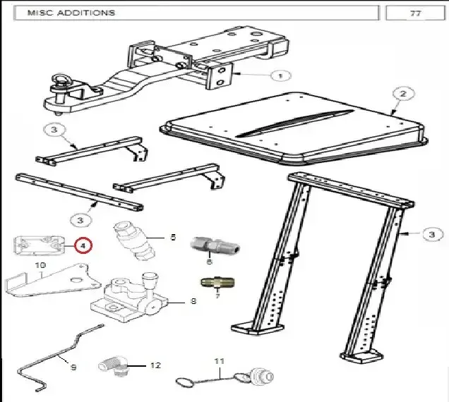 Diagram reference for Millat Massey Ferguson Tractor Spare Part GASKET SELECTOR VALVE 27178127178 - Massey Ferguson tractor spare part