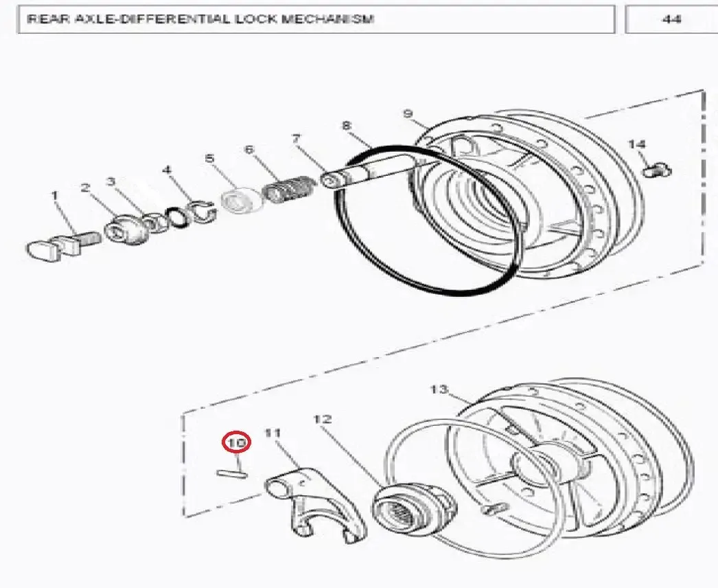 Diagram reference for Millat Massey Ferguson Tractor Spare Part 3 PIN ROLLLOCKFORK 7330631733063 - Massey Ferguson tractor spare part