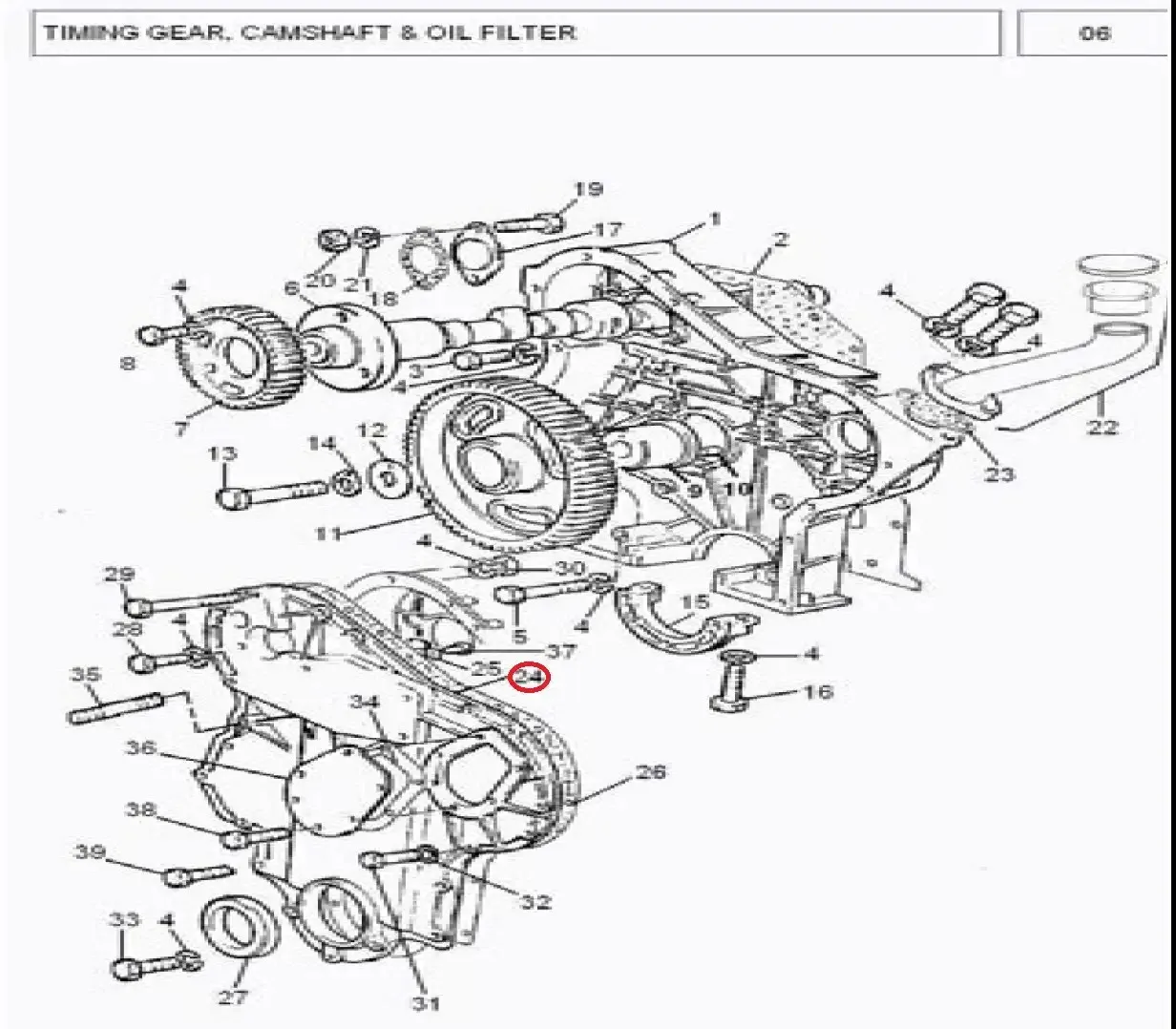 Diagram reference for Millat Massey Ferguson Tractor Spare Part 7 COVER TIMING 1850071185007 - Massey Ferguson tractor spare part