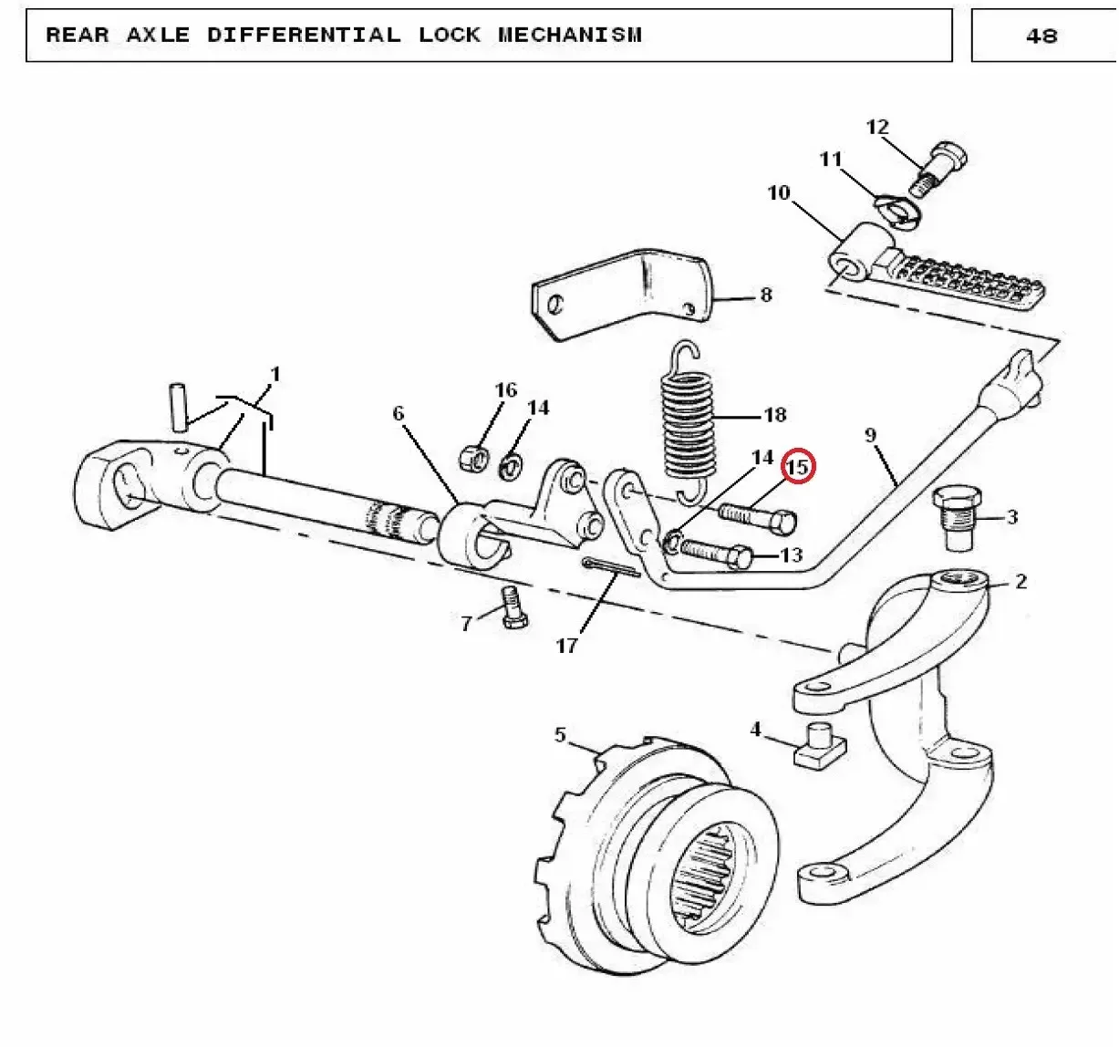Diagram reference for Millat Massey Ferguson Tractor Spare Part BOLT 3824 L 13850021150021 - Massey Ferguson tractor spare part