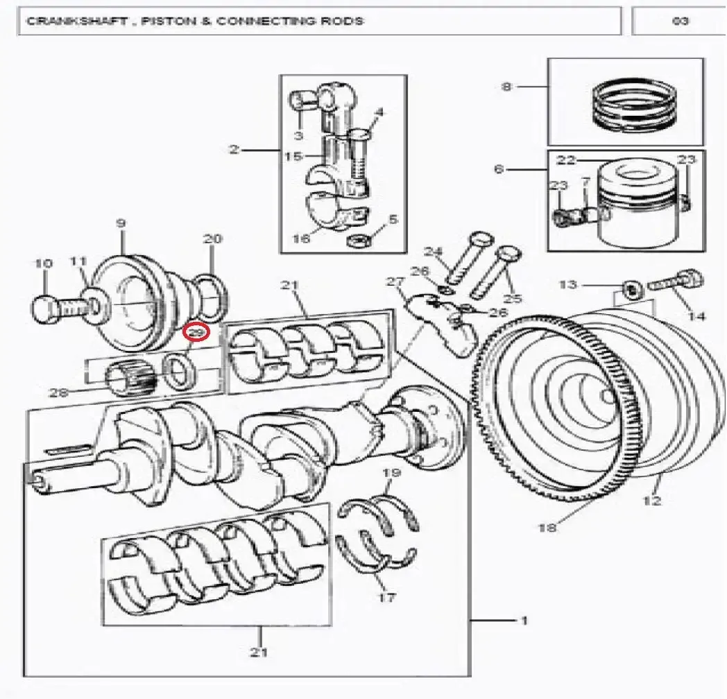 Diagram reference for Millat Massey Ferguson Tractor Spare Part SPACER 18666118666 S 1 - Massey Ferguson tractor spare part