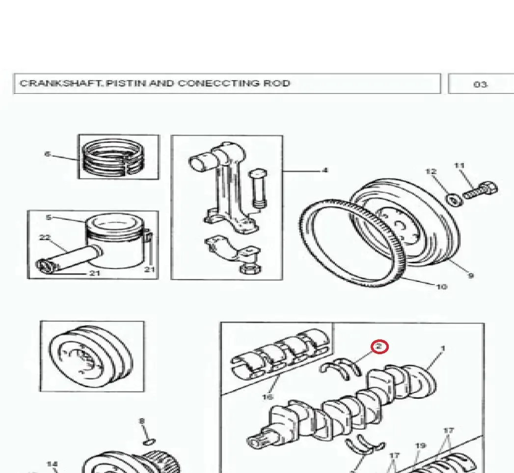 Diagram reference for Millat Massey Ferguson Tractor Spare Part 2 WASHER 1832121747129 - Massey Ferguson tractor spare part