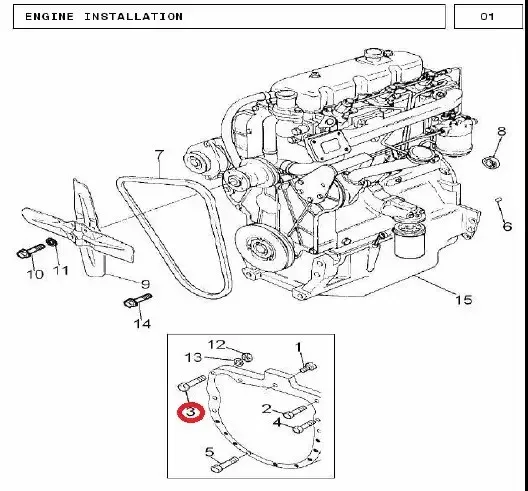 Diagram reference for Millat Massey Ferguson Tractor Spare Part BOLT M 12 L 9018610118610 - Massey Ferguson tractor spare part
