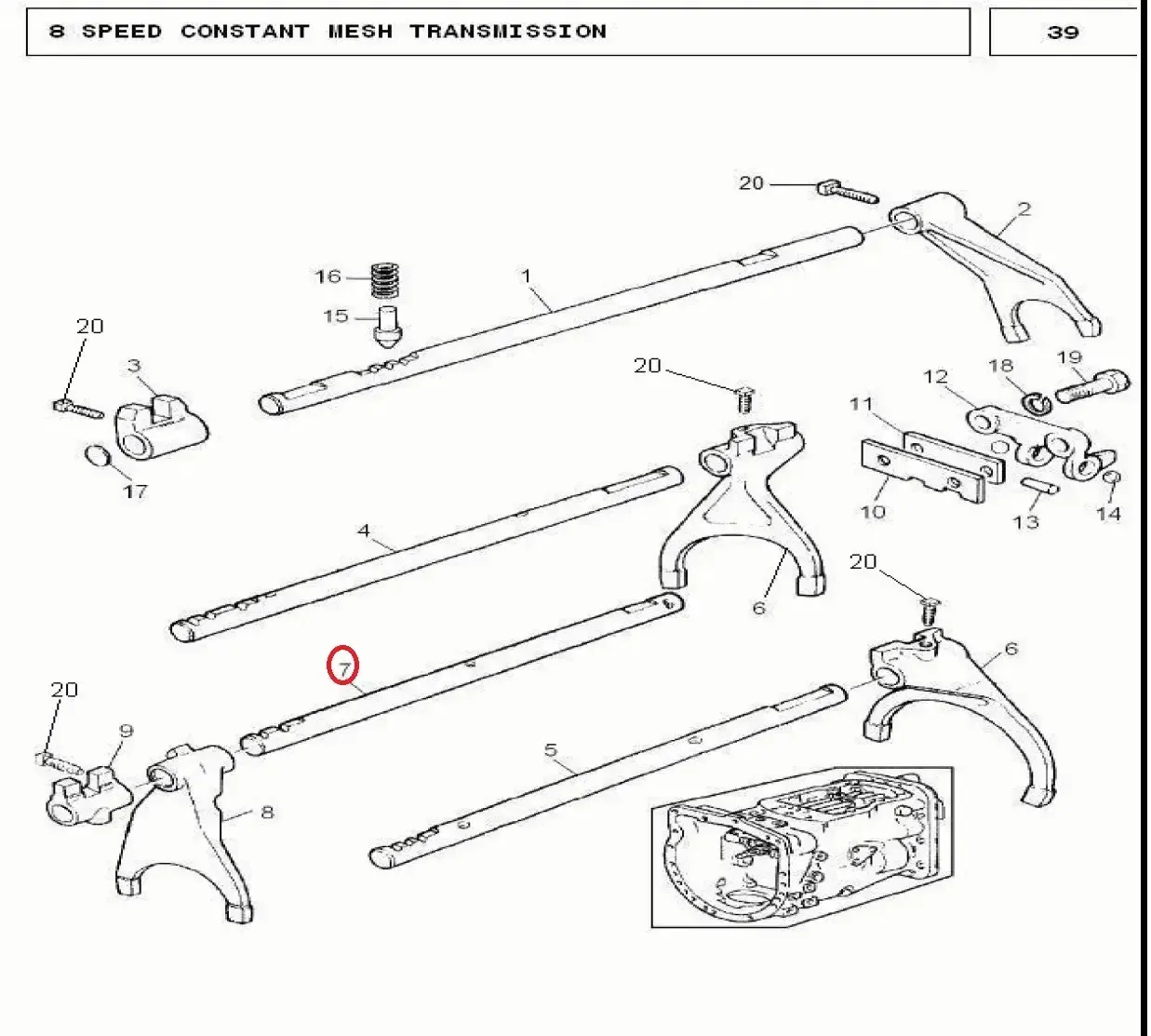 Diagram reference for Millat Massey Ferguson Tractor Spare Part RAILSHIAFTER 2 ND 3 RD MF 240 1208611678866 - Massey Ferguson tractor spare part