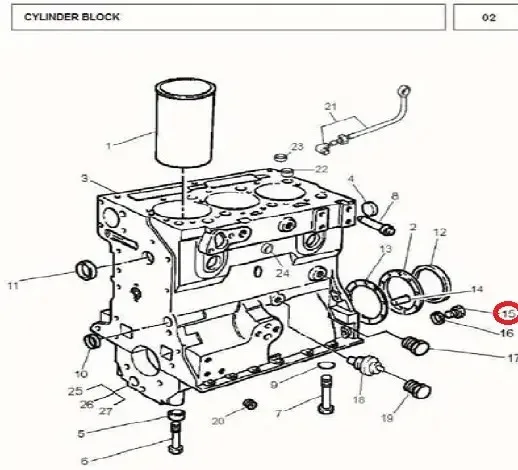 Diagram reference for Millat Massey Ferguson Tractor Spare Part SCREW 1854010746255 - Massey Ferguson tractor spare part