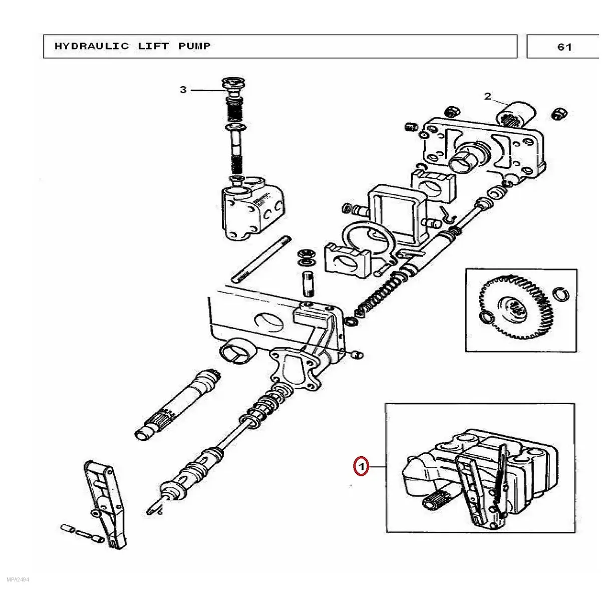 Millat Massey Ferguson Tractor Spare Part HYD PUMP 24027092 LS 27092 - Massey Ferguson tractor spare part