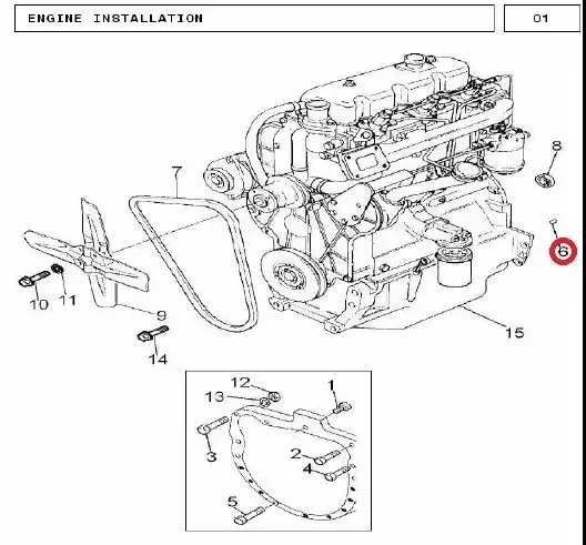 Diagram reference for Millat Massey Ferguson Tractor Spare Part DOWEL 18220118220 - Massey Ferguson tractor spare part