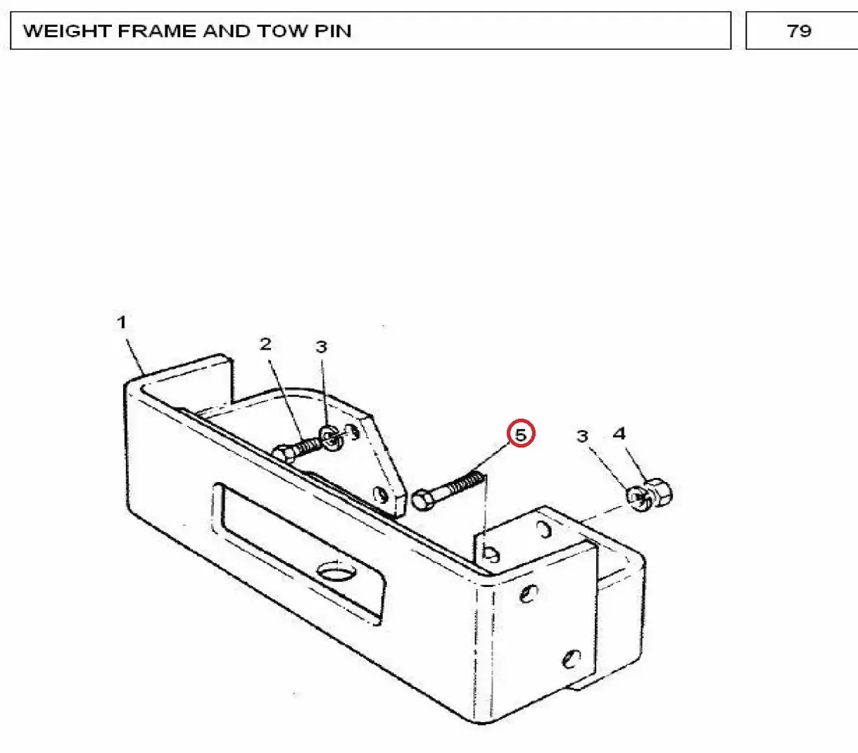 Diagram reference for Millat Massey Ferguson Tractor Spare Part BOLT FRAME 14074114074 - Massey Ferguson tractor spare part