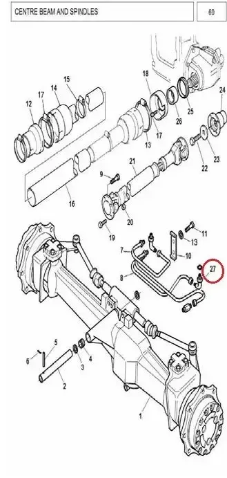 Diagram reference for Millat Massey Ferguson Tractor Spare Part 5 GUARDDRIVE SHAFT 14408511696550 - Massey Ferguson tractor spare part