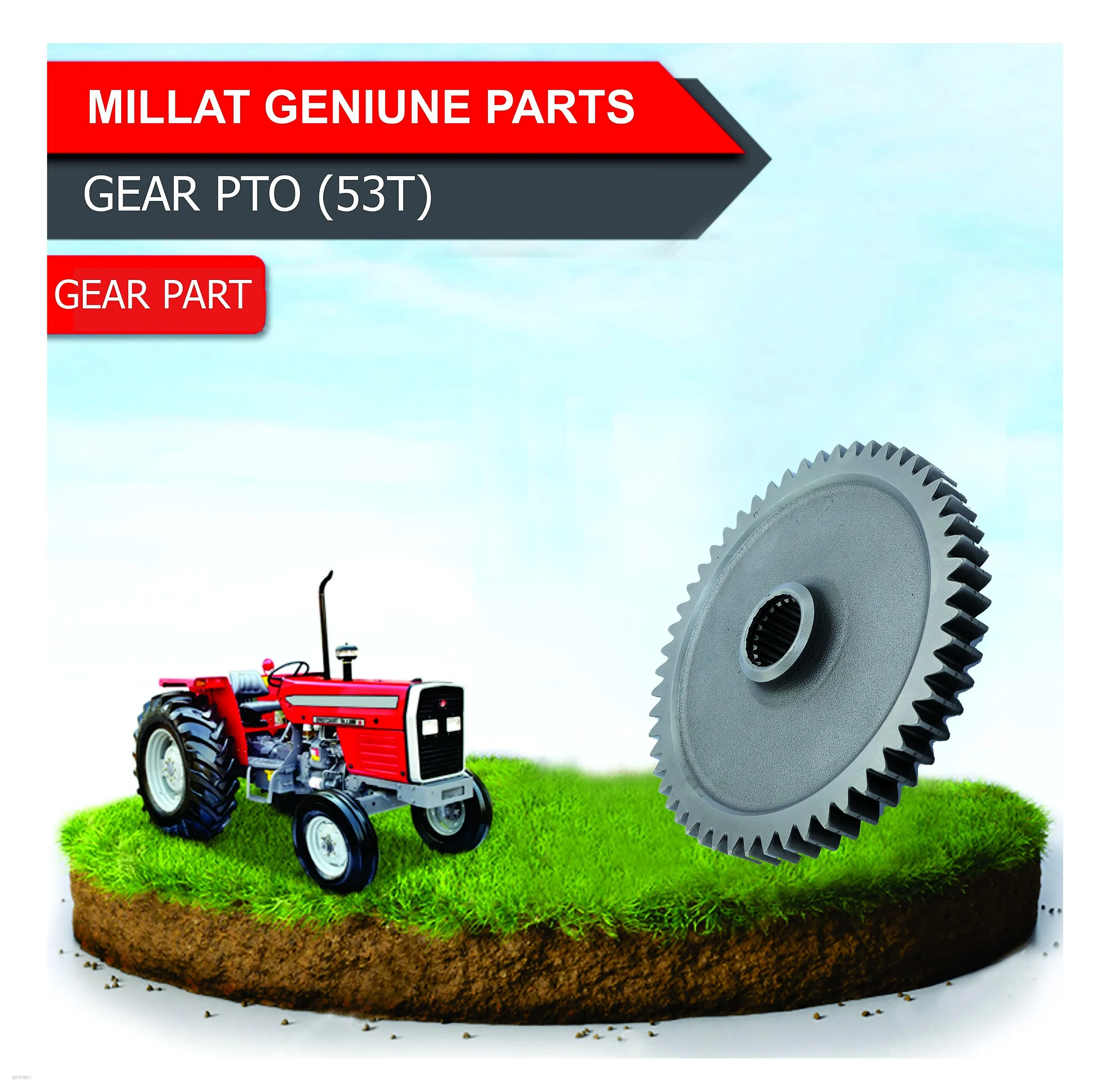 Millat Massey Ferguson Tractor Spare Part GEAR PTO 53 T 1203811671706 - Massey Ferguson tractor spare part