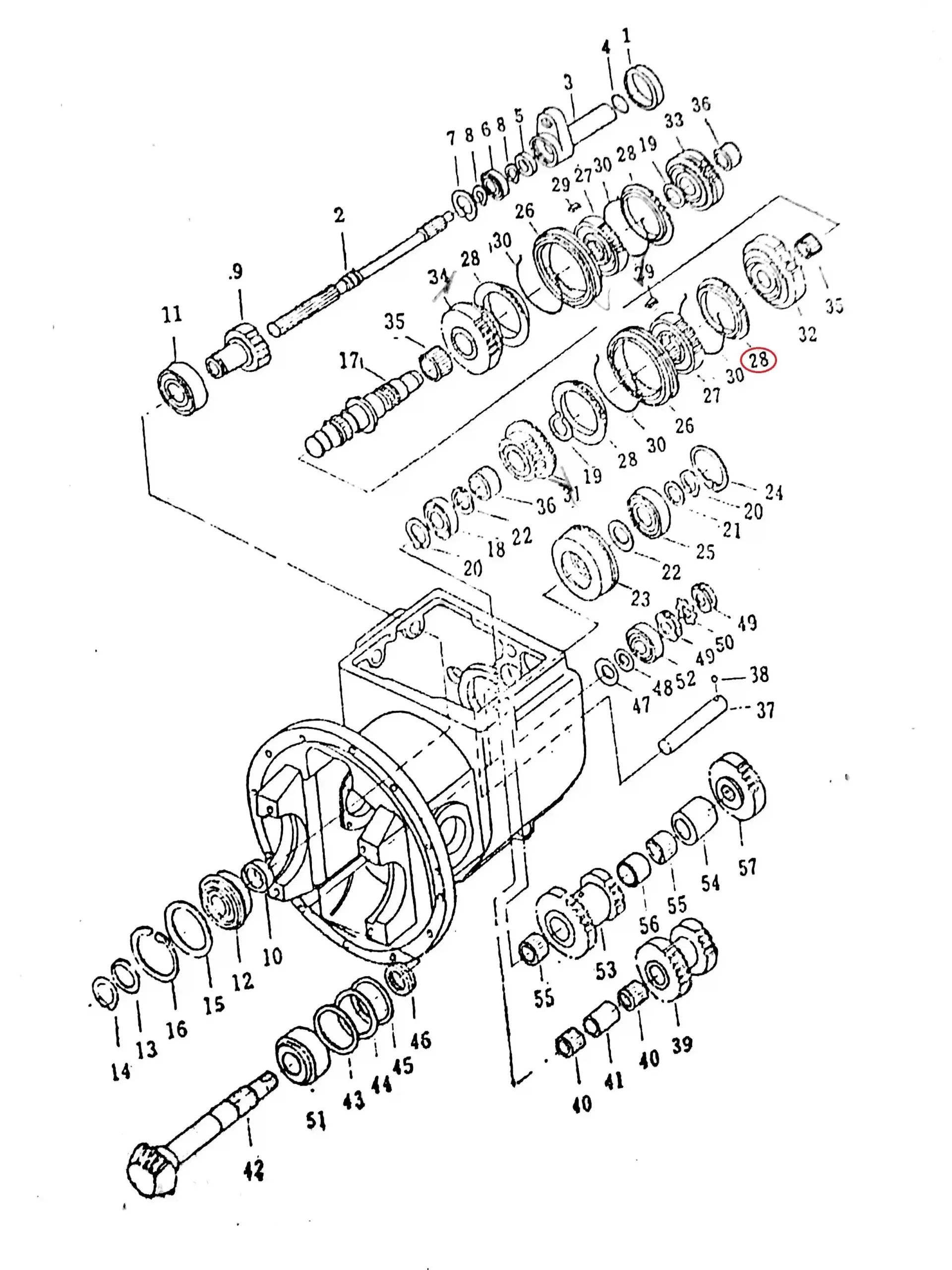 Diagram reference for Millat Massey Ferguson Tractor Spare Part 9 RING BLOCK 12107981557342001 H - Massey Ferguson tractor spare part