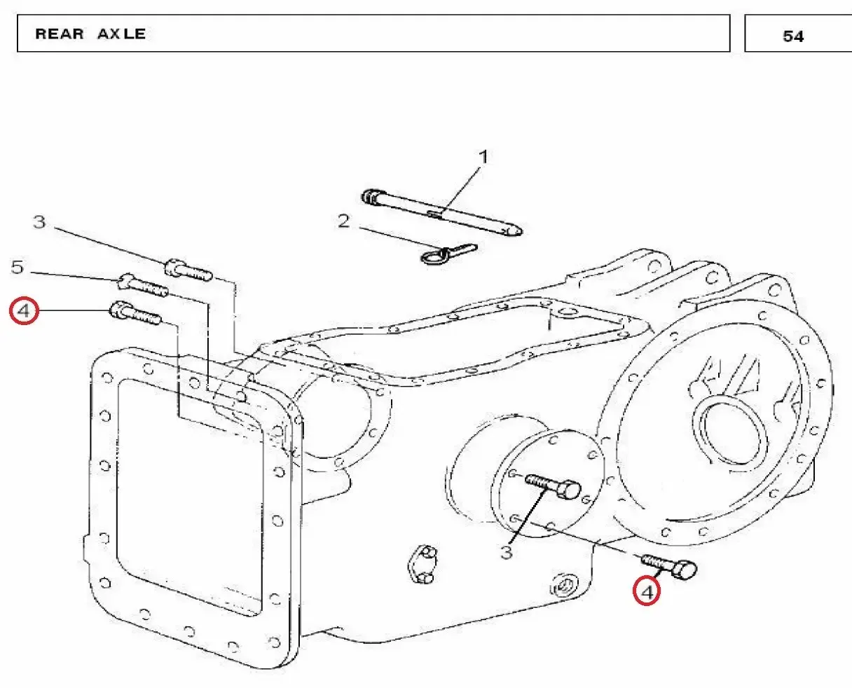 Diagram reference for Millat Massey Ferguson Tractor Spare Part PTCHD BOLT 71614 UNC 2 AL 11440042140042 - Massey Ferguson tractor spare part