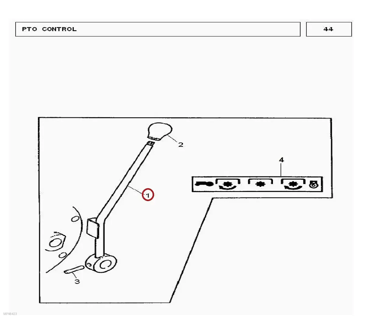 Millat Massey Ferguson Tractor Spare Part LEVER PTO 4900111672622 - Massey Ferguson tractor spare part
