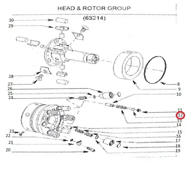 Diagram reference for Millat Massey Ferguson Tractor Spare Part DVSTOP 1837011837020128 - Massey Ferguson tractor spare part
