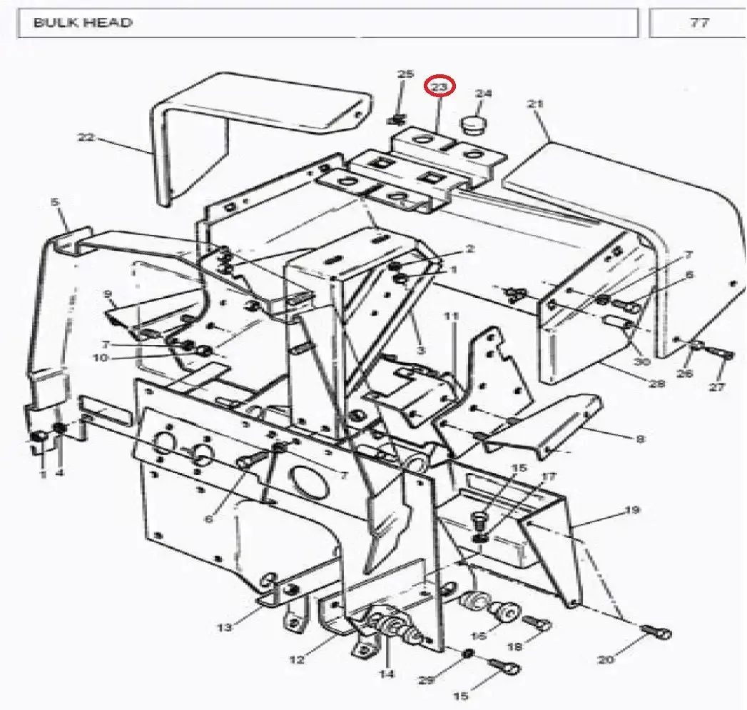 Diagram reference for Millat Massey Ferguson Tractor Spare Part 3 BRACKET 1631431163143 - Massey Ferguson tractor spare part