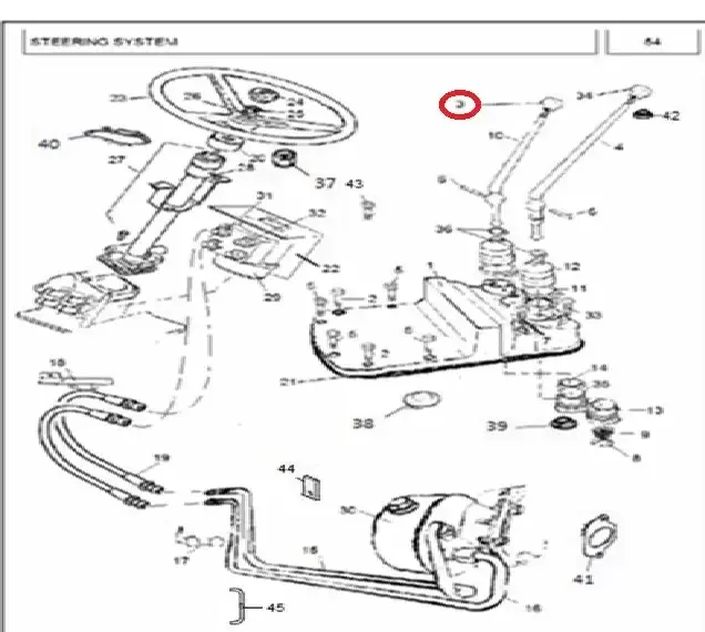 Diagram reference for Millat Massey Ferguson Tractor Spare Part KNOBHIGHLOW 16042116042 - Massey Ferguson tractor spare part