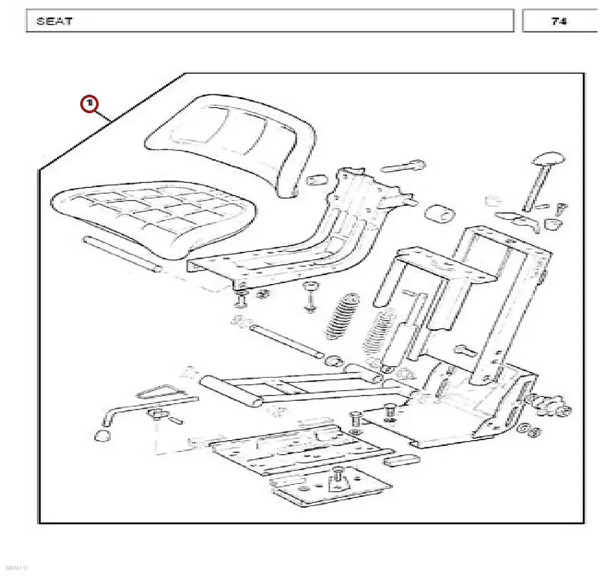 Millat Massey Ferguson Tractor Spare Part GRAMMERSEAT 24026022110122110 - Massey Ferguson tractor spare part