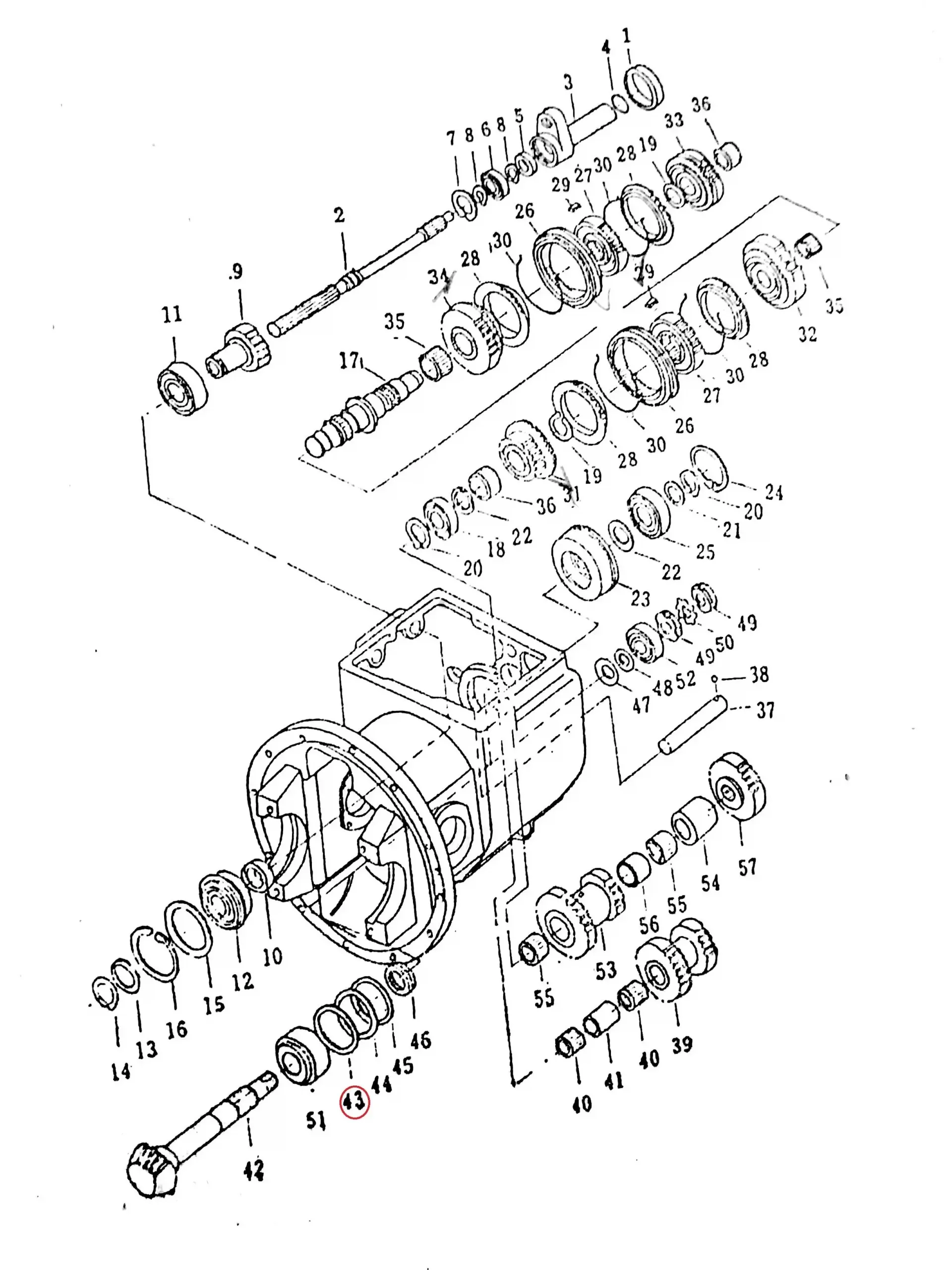 Diagram reference for Millat Massey Ferguson Tractor Spare Part 342331 SHIM 81200342331 - Massey Ferguson tractor spare part