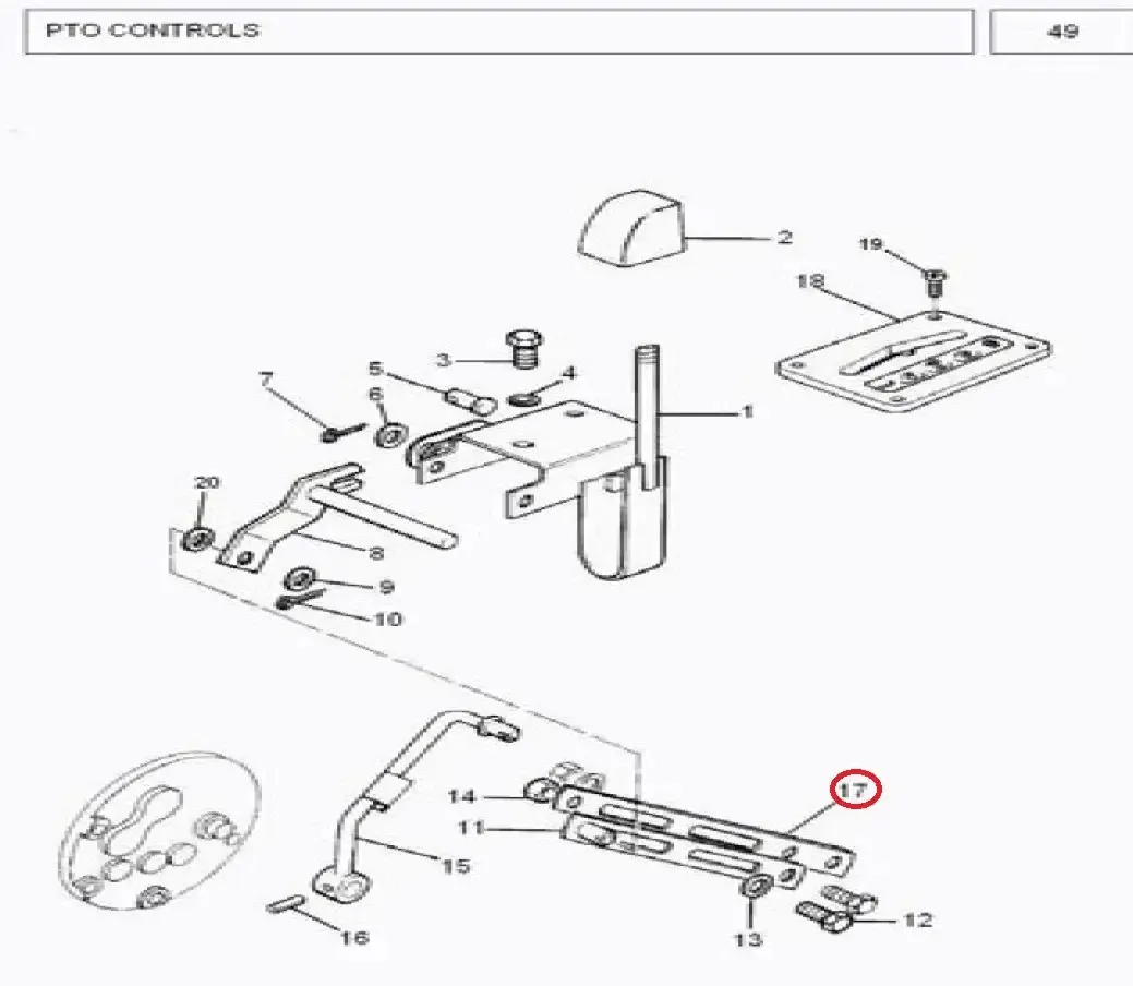 Diagram reference for Millat Massey Ferguson Tractor Spare Part 7 LINKPTOCONTROL 71303713611703 - Massey Ferguson tractor spare part