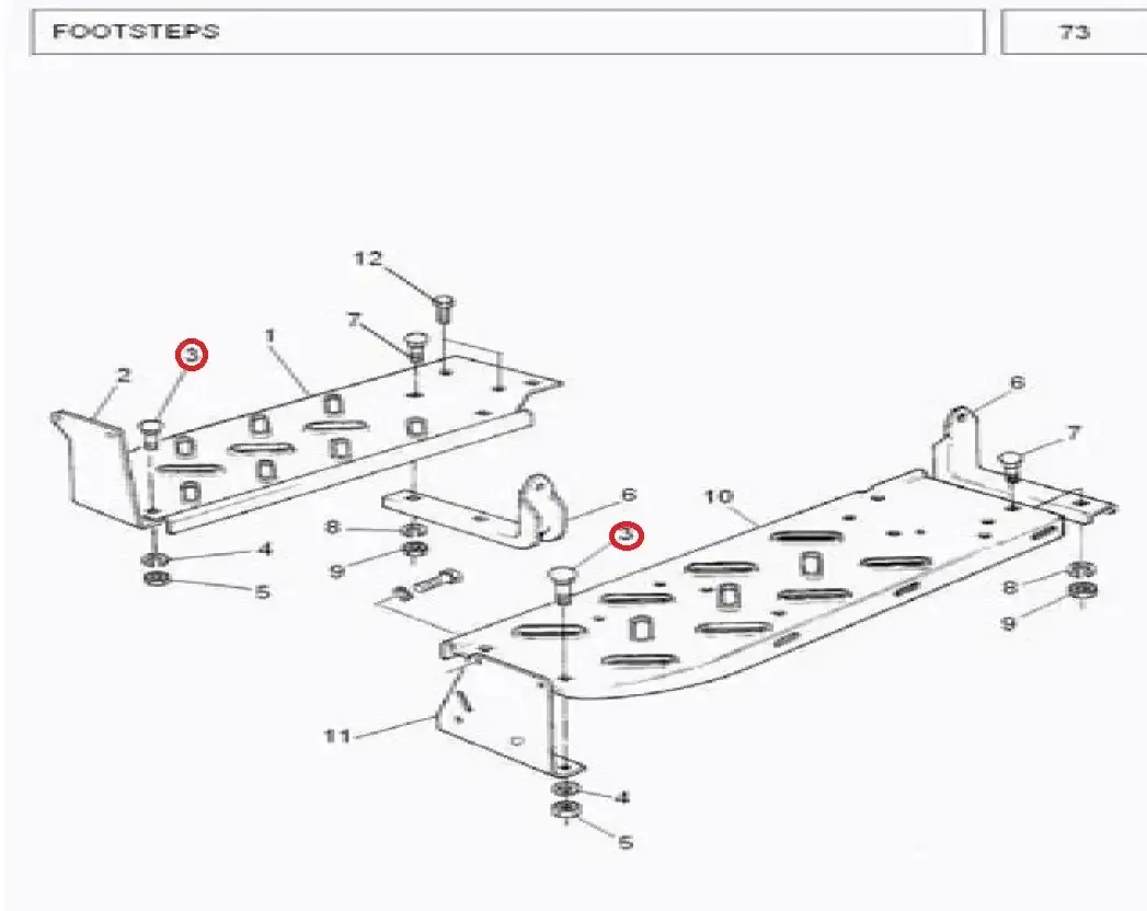 Diagram reference for Millat Massey Ferguson Tractor Spare Part BOLT 1428 L 06230005130005 - Massey Ferguson tractor spare part