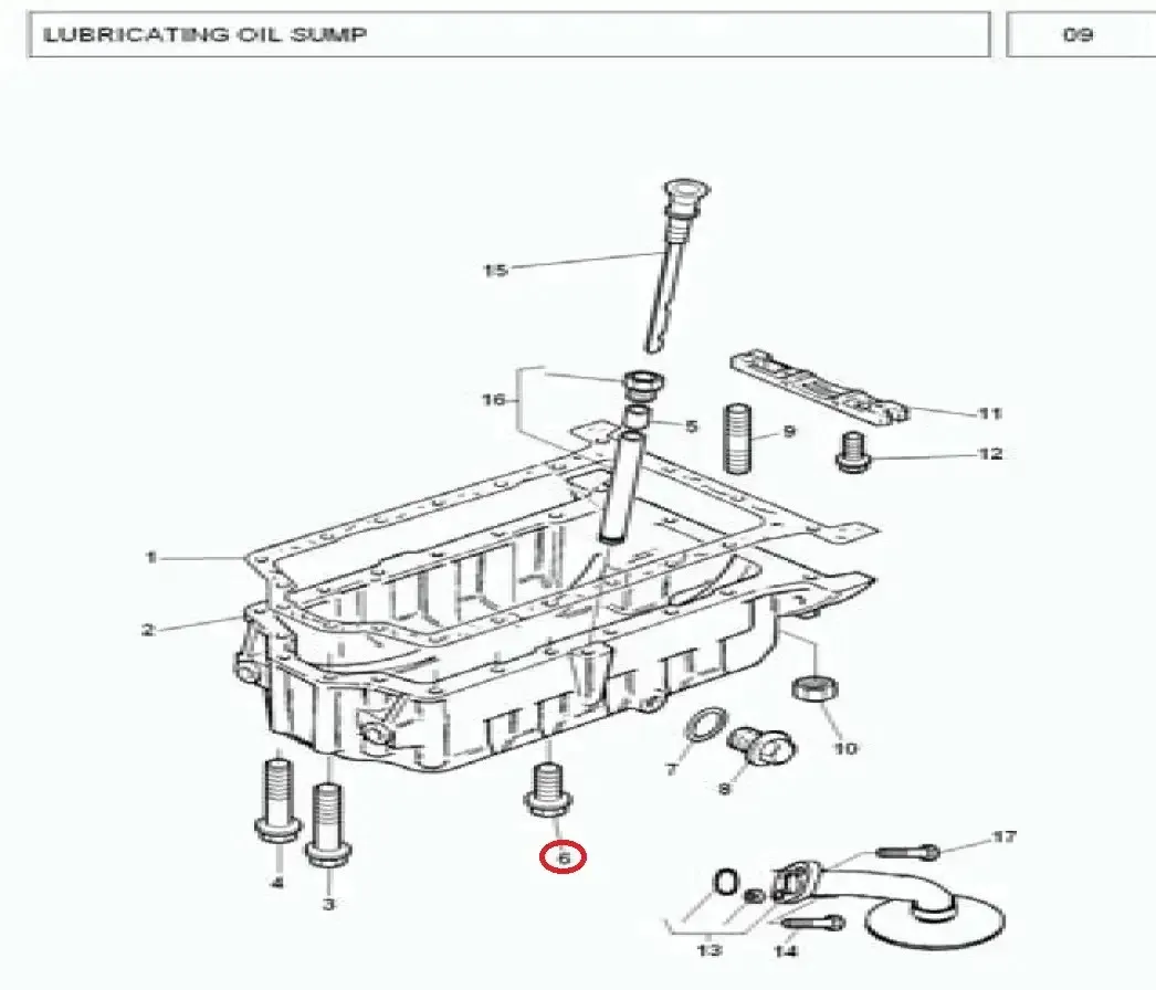 Diagram reference for Millat Massey Ferguson Tractor Spare Part 1 SCREW 18316112311 D 039 - Massey Ferguson tractor spare part