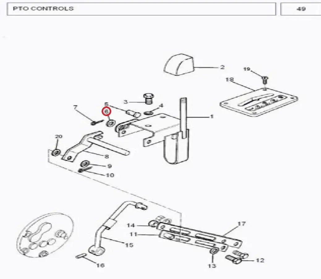 Diagram reference for Millat Massey Ferguson Tractor Spare Part 5 WASHER FLATM 123430051343005 - Massey Ferguson tractor spare part
