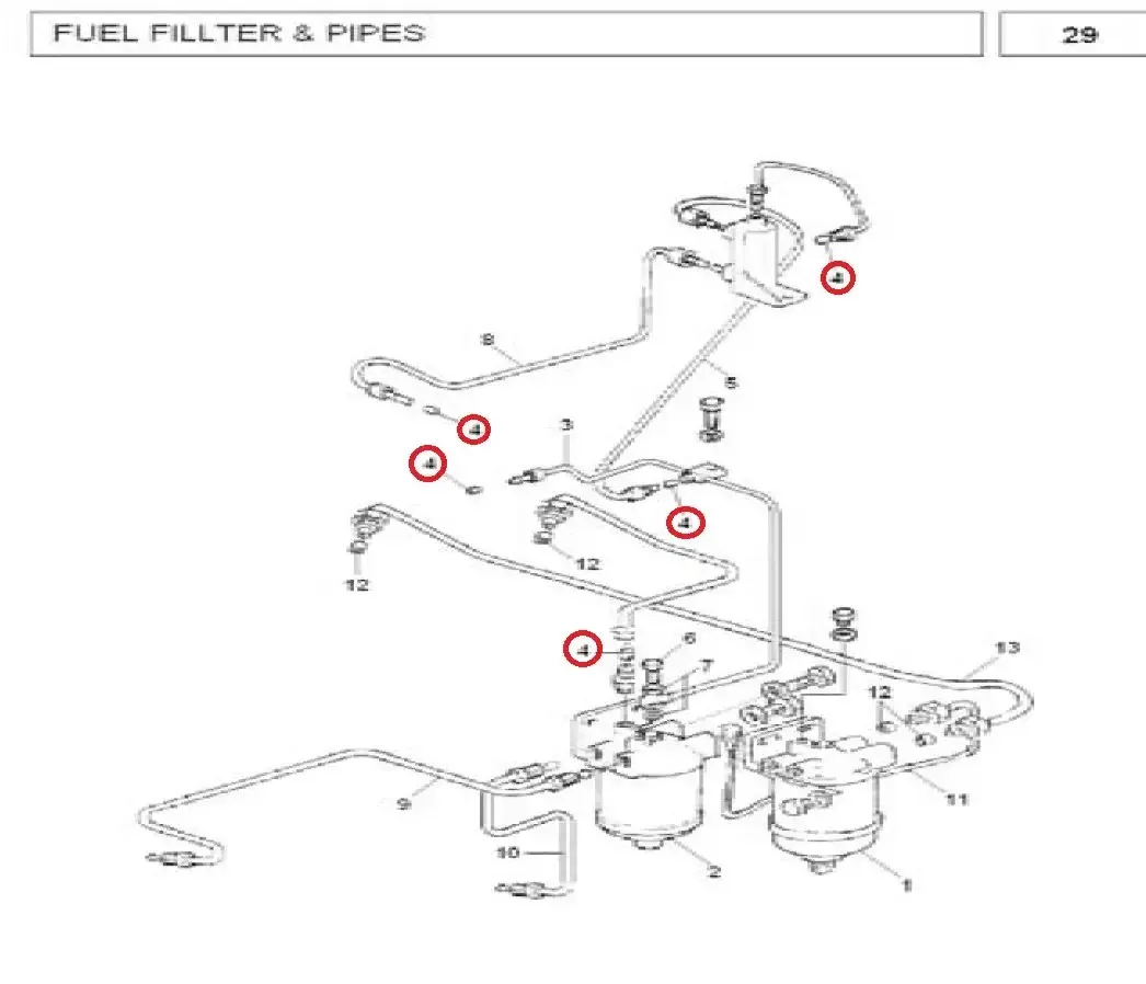 Diagram reference for Millat Massey Ferguson Tractor Spare Part OLIVE 19062119062 - Massey Ferguson tractor spare part