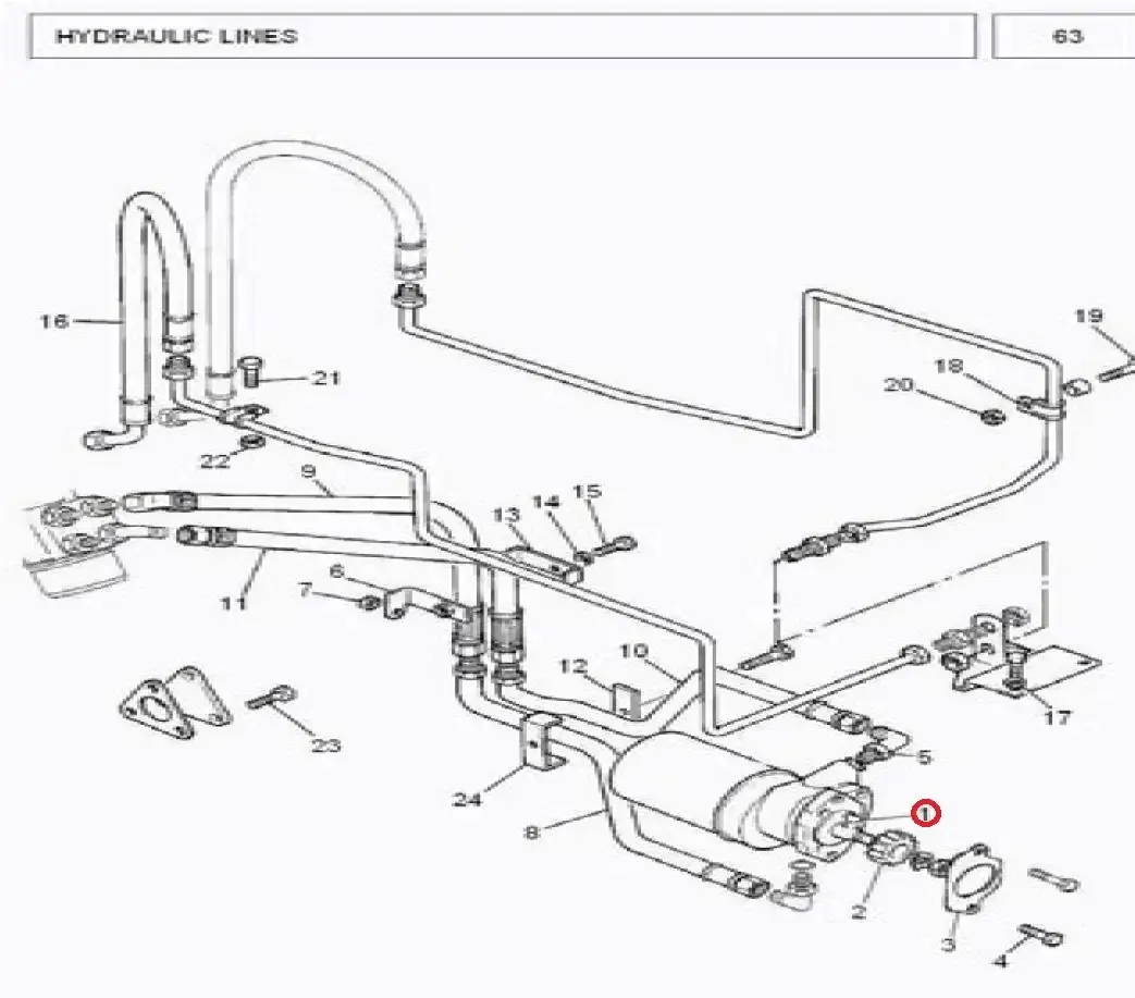 Diagram reference for Millat Massey Ferguson Tractor Spare Part 8 WOODRUFFKEY 2430081243008 - Massey Ferguson tractor spare part