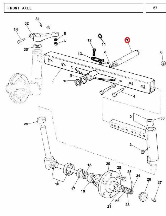 Diagram reference for Millat Massey Ferguson Tractor Spare Part PIN PIVOT 1403713599738 - Massey Ferguson tractor spare part