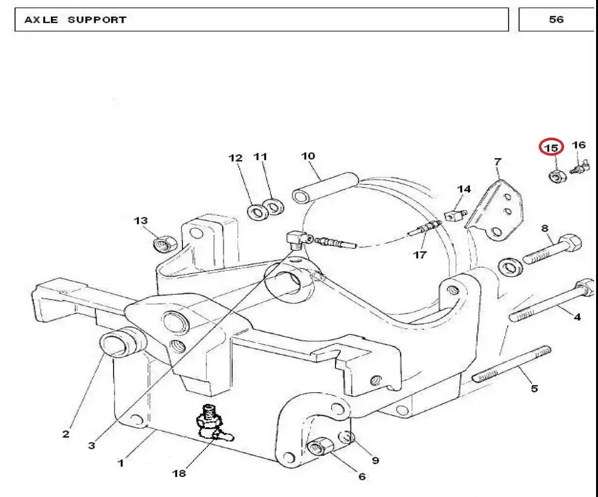 Diagram reference for Millat Massey Ferguson Tractor Spare Part NUT LOCK 18 NPSM 14080114080 - Massey Ferguson tractor spare part
