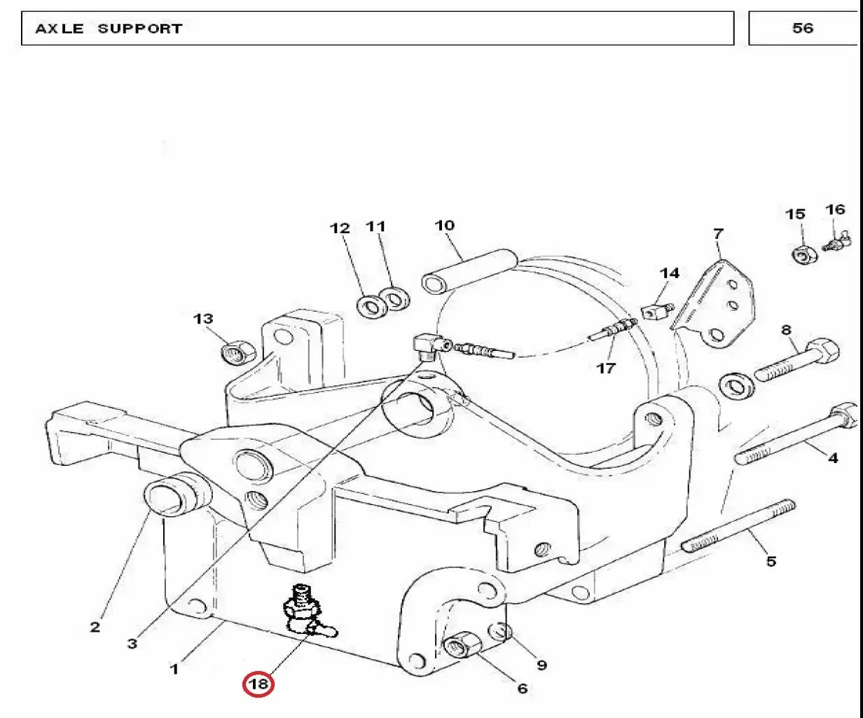 Diagram reference for Millat Massey Ferguson Tractor Spare Part NIPPLEGREASECOMMON 110761200191 MODEL 2025 - Massey Ferguson tractor spare part