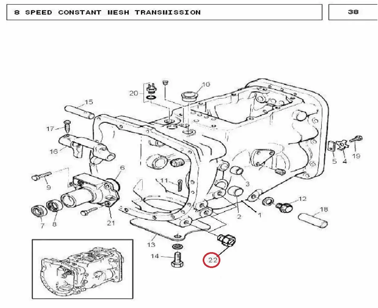 Diagram reference for Millat Massey Ferguson Tractor Spare Part PLUG 12127112127 - Massey Ferguson tractor spare part