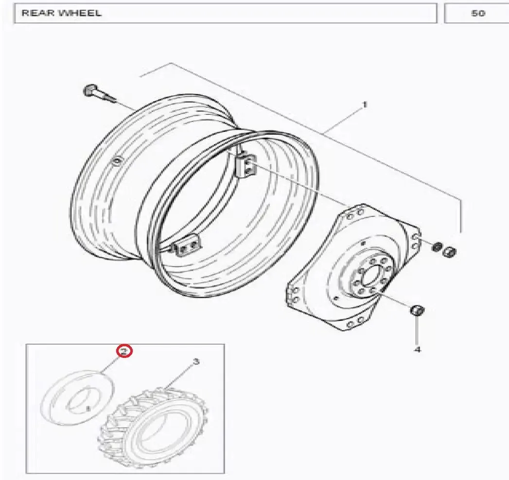 Diagram reference for Millat Massey Ferguson Tractor Spare Part 3 REARTUBE 14913281550031155003 - Massey Ferguson tractor spare part