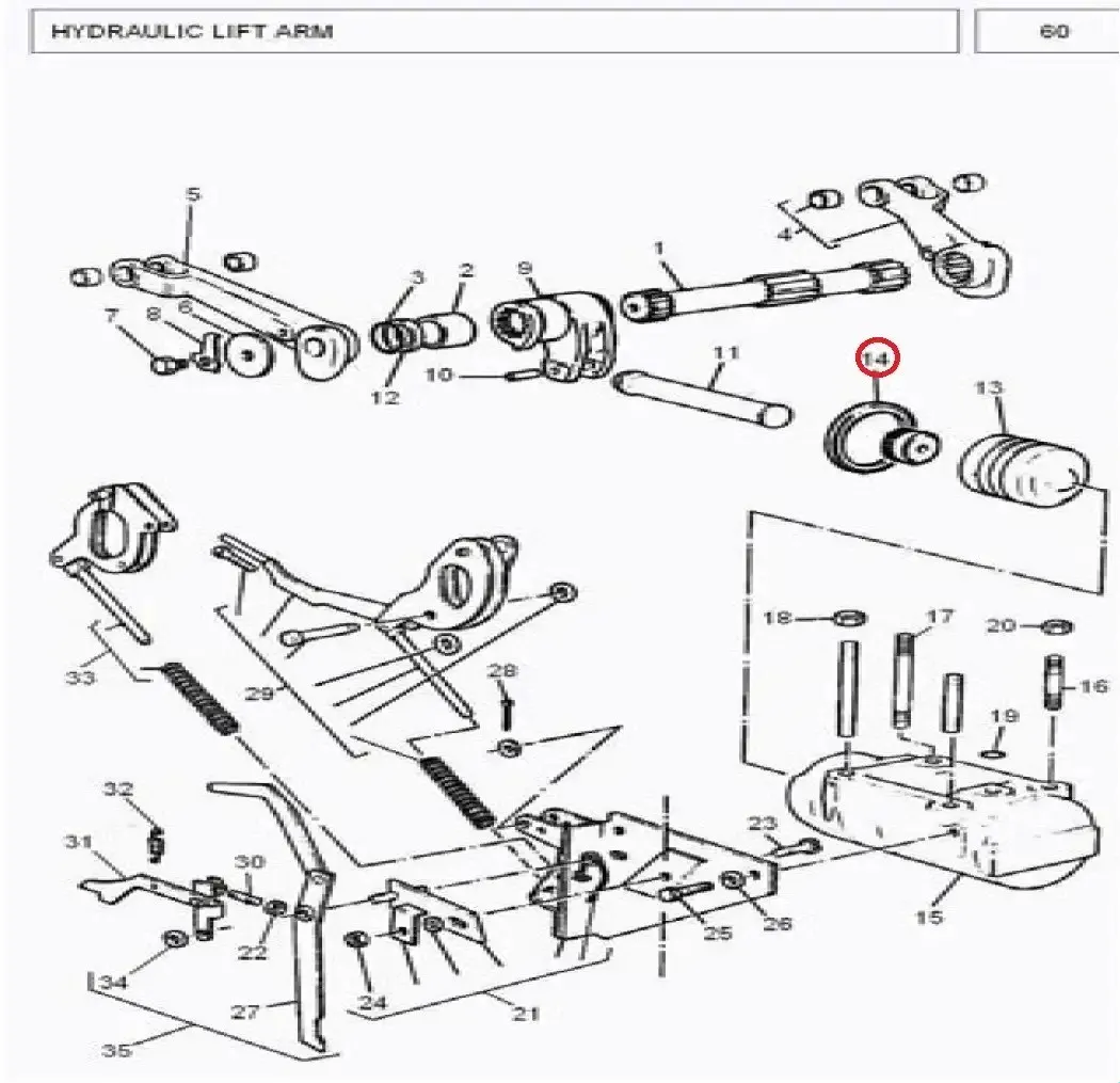 Diagram reference for Millat Massey Ferguson Tractor Spare Part 6 SEAL 38526305613761476 - Massey Ferguson tractor spare part