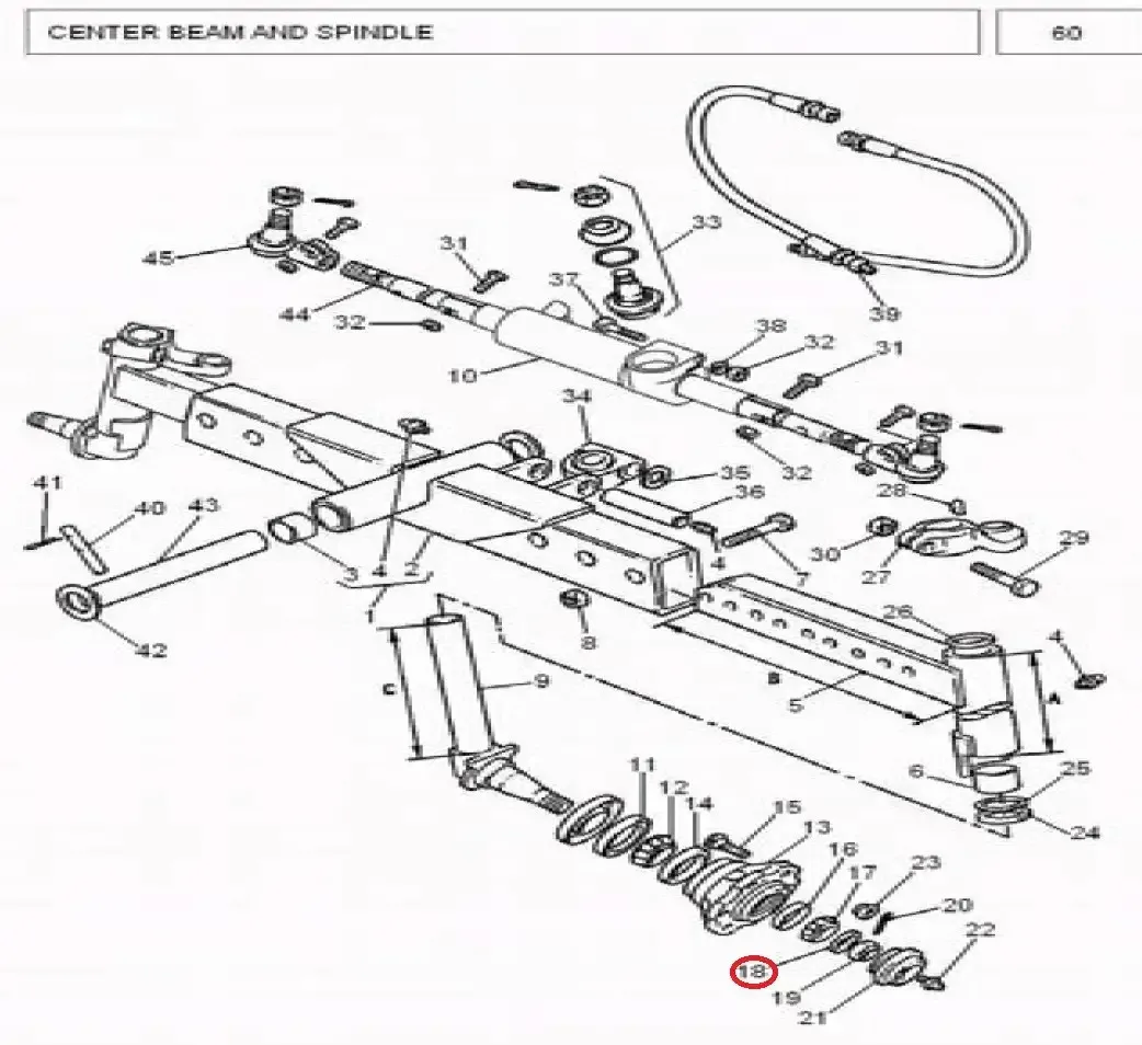Diagram reference for Millat Massey Ferguson Tractor Spare Part 6 WASHER BRGRETAINING 1431061143106 - Massey Ferguson tractor spare part