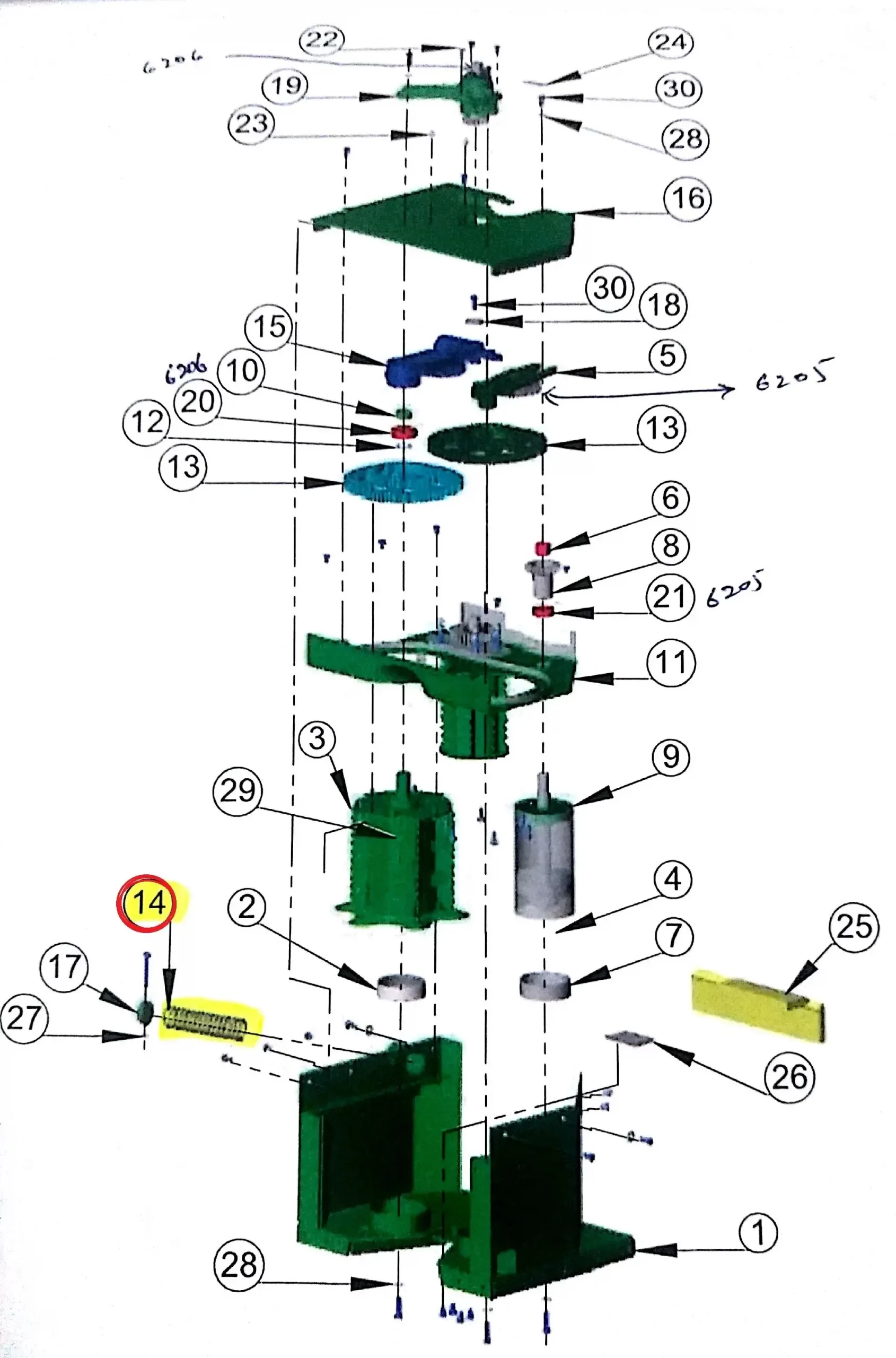 Diagram reference for Millat Massey Ferguson Tractor Spare Part 6 TOOTHEDCYLINDER SP RING 5602765560276 - Massey Ferguson tractor spare part