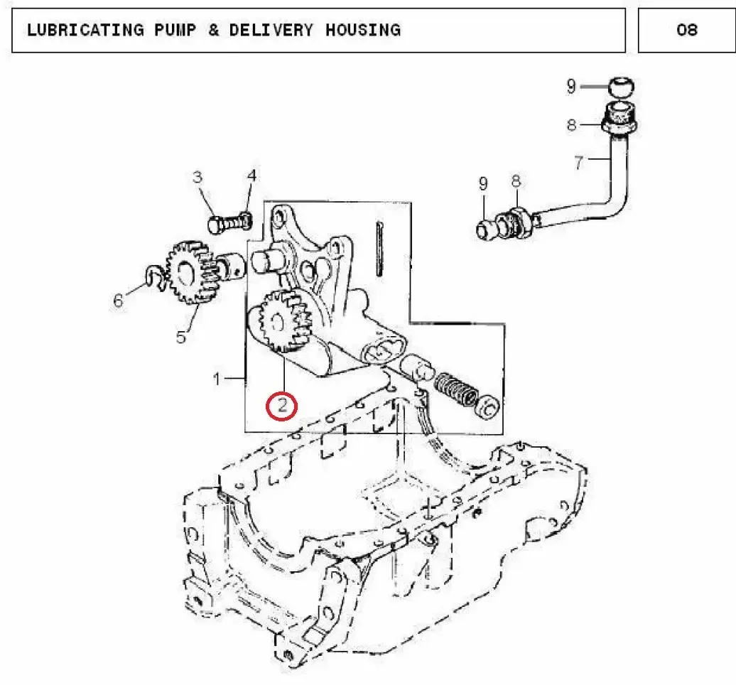 Diagram reference for Millat Massey Ferguson Tractor Spare Part FUELINJECTIN PUMP 13238 F 480 MF 240 186482643 B 133 - Massey Ferguson tractor spare part