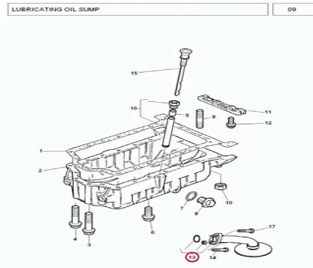 Diagram reference for Millat Massey Ferguson Tractor Spare Part 6 PIPE 3764 E 03118307614134 E 037 - Massey Ferguson tractor spare part