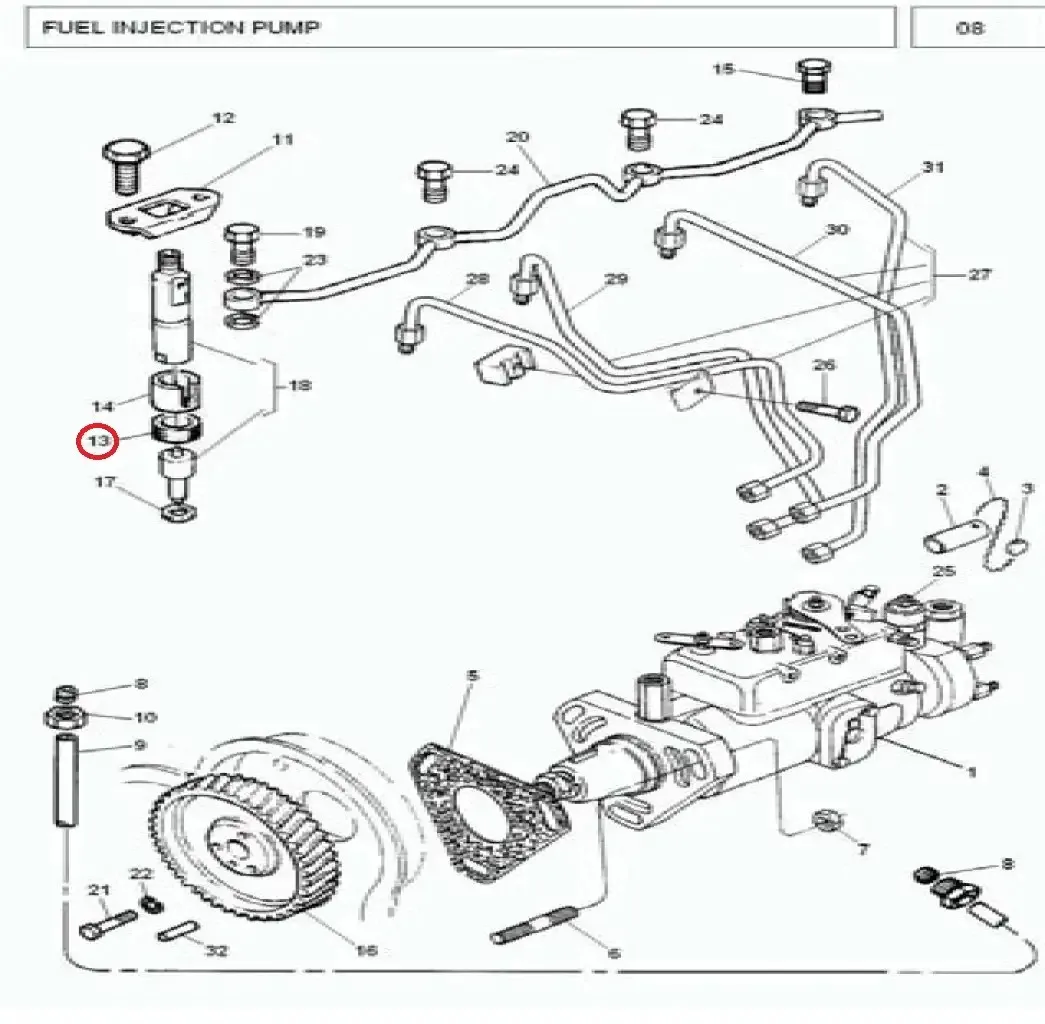 Diagram reference for Millat Massey Ferguson Tractor Spare Part 9 SEAL 183269118326933813131 - Massey Ferguson tractor spare part