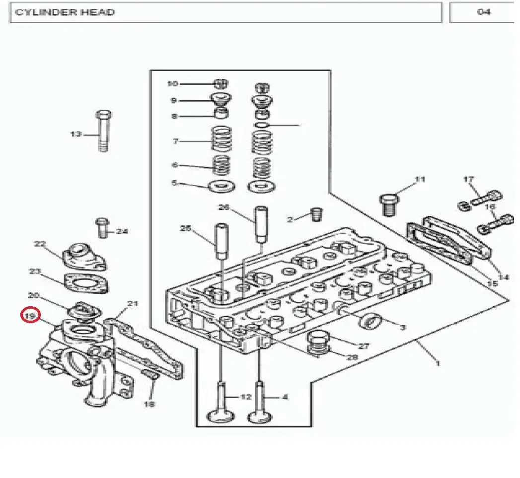 Diagram reference for Millat Massey Ferguson Tractor Spare Part 2 HOUSING BODY WATER PUMP 1832821183282 - Massey Ferguson tractor spare part