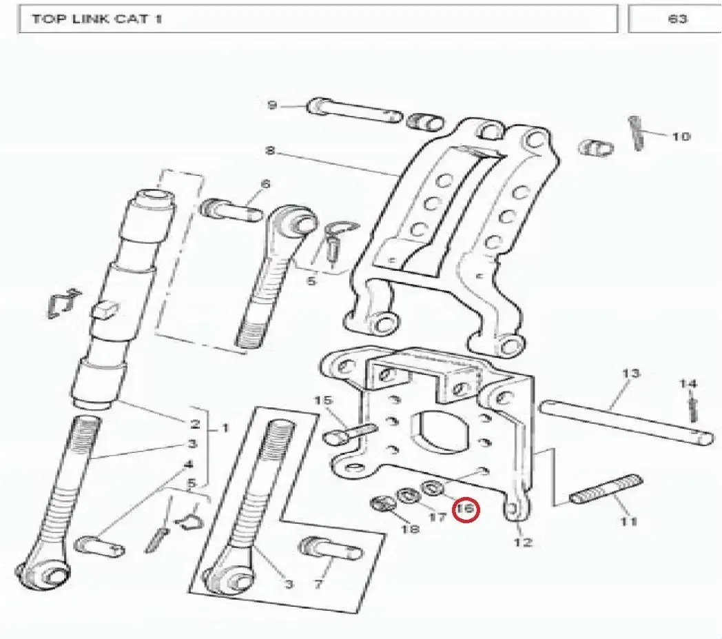 Diagram reference for Millat Massey Ferguson Tractor Spare Part BOLT M 10 X 503009497 X 1 MF 375 - Massey Ferguson tractor spare part