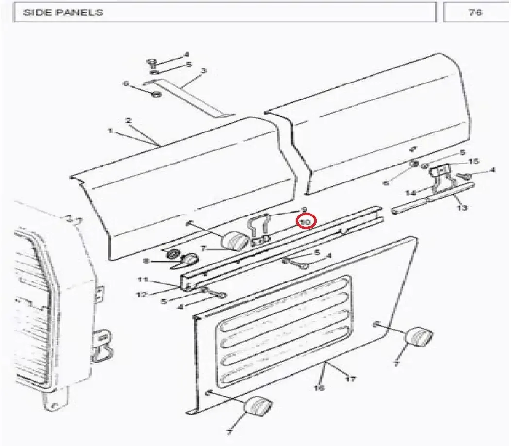 Diagram reference for Millat Massey Ferguson Tractor Spare Part CLAMP 2313411694816 - Massey Ferguson tractor spare part